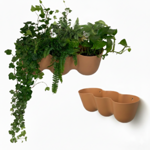 Osłonka wisząca naścienna potrójna - kolor brzoskwiniowy 44x14cm