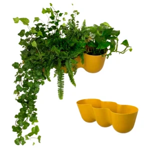 Osłonka wisząca naścienna potrójna - miodowa 44x14cm