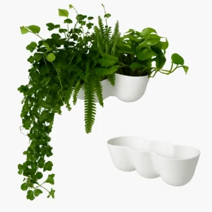 Osłonka wisząca naścienna potrójna - biały 44x14cm