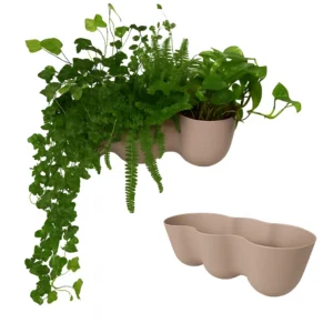 Osłonka wisząca naścienna potrójna - złamany róż 44x14cm